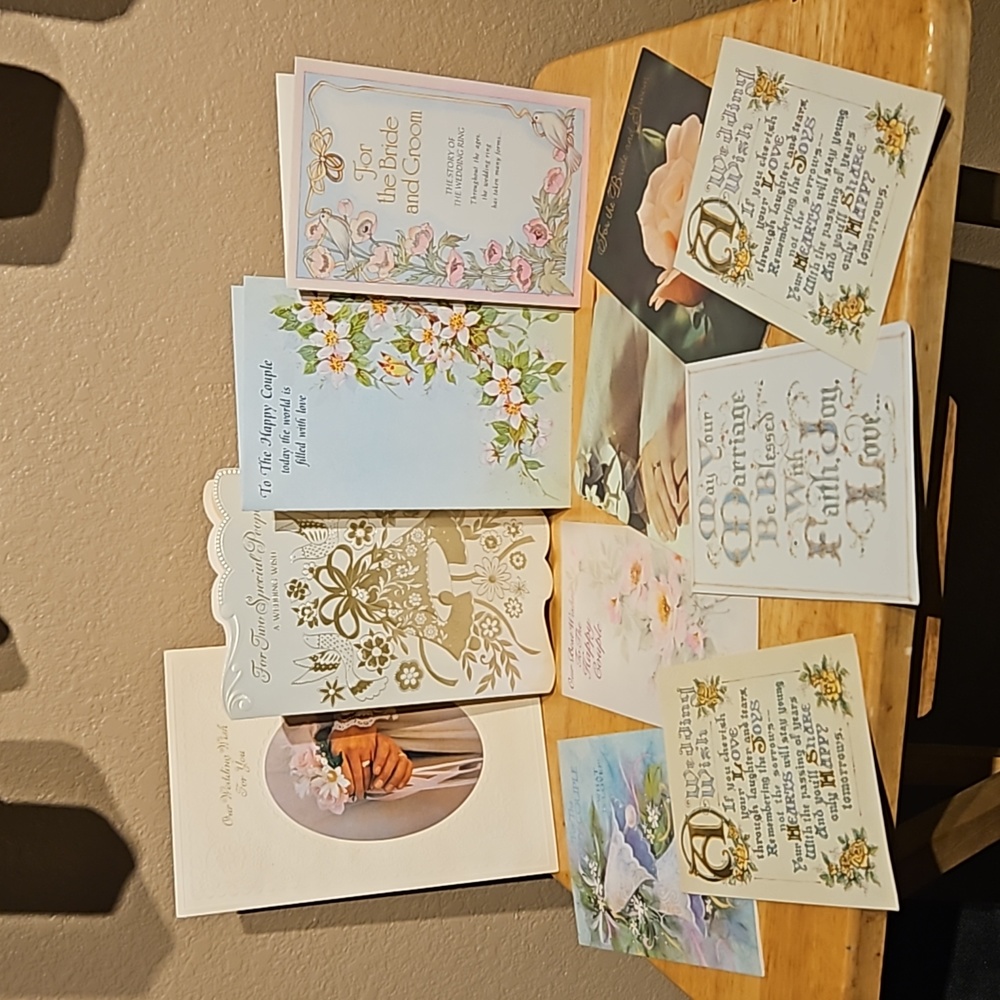 Used Vintage wedding cards